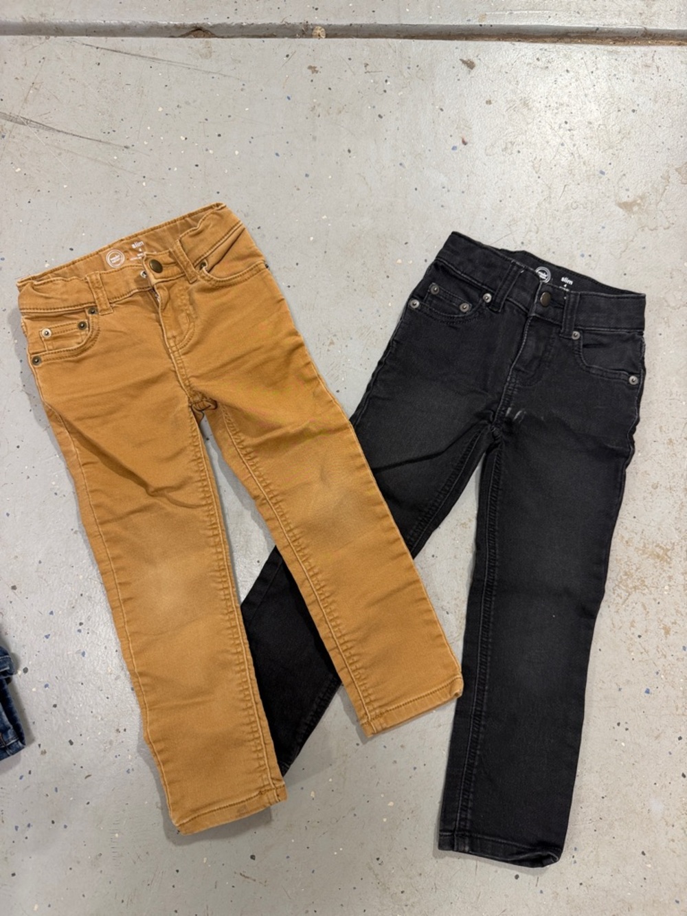 Kids Stretch Pants in Tan and Black - Comfortable Everyday Bottoms